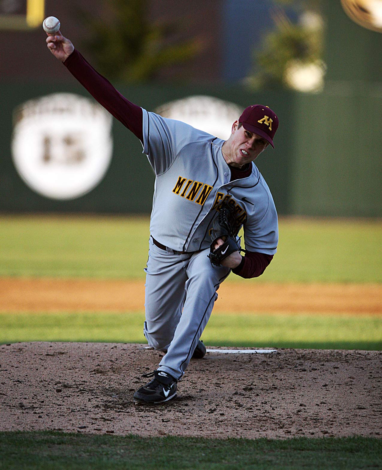 Minnesota pitcher hurls the ball